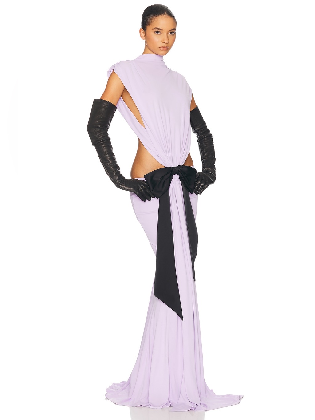 Helsa The Constantina Jersey Dress With Bow